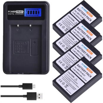 Kit de baterías BLS 1 con cargador LCD para OLYMPUS E-PL1