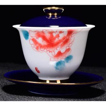 Exquisite Sancai Teacup 160ml Blue and White