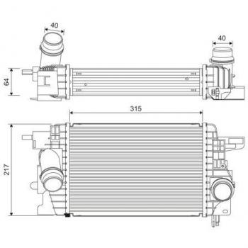 Aluminium Intercooler OPEL Meriva B