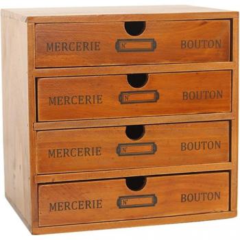 Chic Rustic Jewelry Storage Box with Drawers
