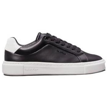 Baskets Calvin Klein Cupsole en cuir noir à lacets pour femme