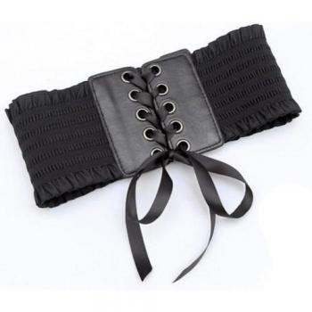Ceinture à nouer en cuir PU, design corset, convient aux robes longues et shorts de bain