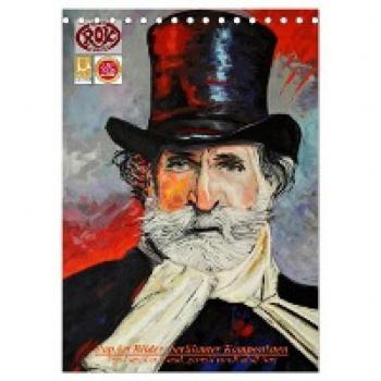 PopArt Bilder berühmter Komponisten (Tischkalender 2024 DIN A5 hoch) CALVENDO Monatskalender