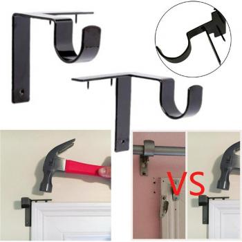 Curtain Rod Bracket with Center Support for Single Rod