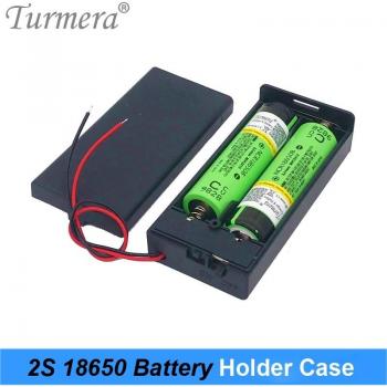 Turmera 3.7V 2x 18650 Battery Connector Box with Switch