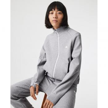 Felpa Lacoste High Full Zip Grigio Chiaro