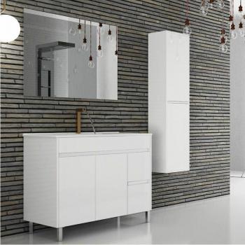 Meuble de salle de bains 80CM Isquia avec miroir et lavabo