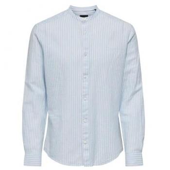 ONLY & SONS Camicia a Maniche Lunghe L Blu Onscaiden