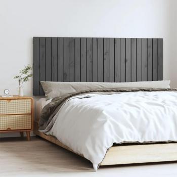 Tête de lit en bois massif de pin gris 147x3x60 cm