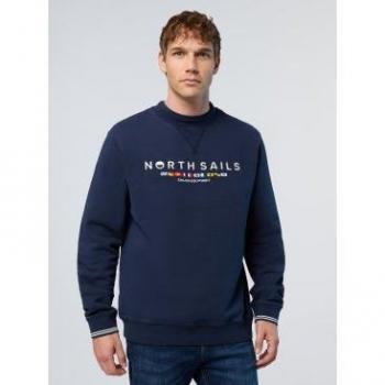 Nordsegel Pullover mit Flaggenstickerei Blau L