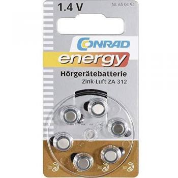 ZA 312 Button Cell Battery 1.4V 160mAh Zinc Air (6 pcs)