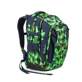 SATCH Fresh Crush Backpack für Kinder – Blau & Grün Polygon