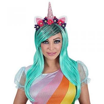 Parrucca Unicorno Azzurra per Adulti