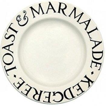 Emma Bridgewater Plate for Desserts, 8 1/2'', Black Toast pattern (1BLT010063)
