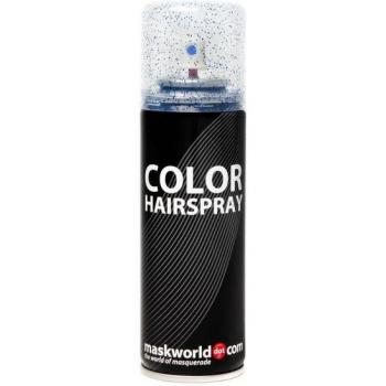 Faschings Haarspray Glitter Blau