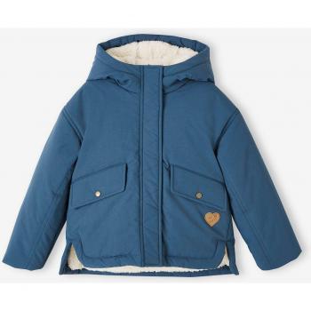 Sherpa-Lined Girls' Parka with Hood