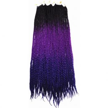 Feilimei Ombre Gray Synthetic Braiding Hair 22 Inch 100g