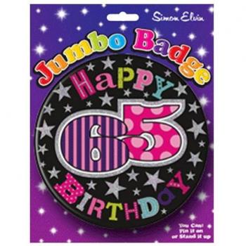Grand Badge Joyeux 65 ans Simon Elvin