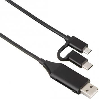 Micro‑USB 4 en 1 avec câble USB‑C 1,00 m