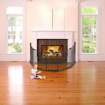 Noma Barrière de Sécurité Modulaire en Métal Noir 5 Panneaux Protection bébé et Animal de Compagnie