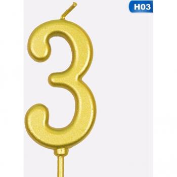 1Pcs Gold Number Birthday Cake Topper