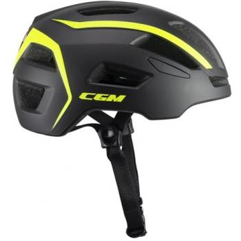 Unisex CGM Viale Bico Urban Helmet – Matte Graphite + Fluorescent Yellow, 854 g, Size M (57/58 cm)