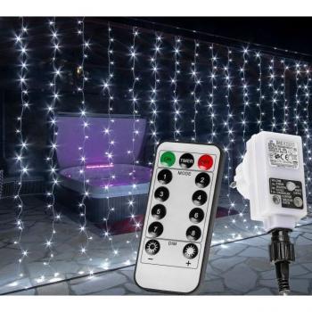 Rideau lumineux intérieur/extérieur 600 LED 6x3m