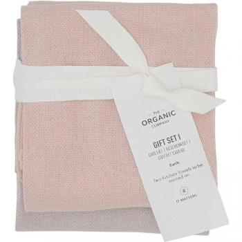 Torchons bio en coffret, Série de fleurs naturelles