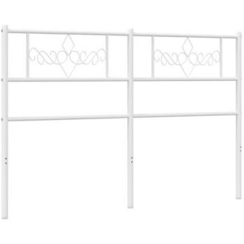 Tête de Cadre de Lit Métal Blanc 160 cm