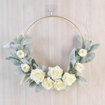 Adorno de Pared de Flores de Seda Sintética