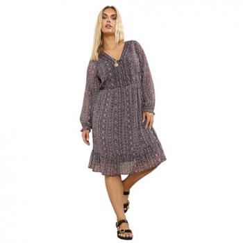 Floral Paisley Mini Dress in Royal Purple