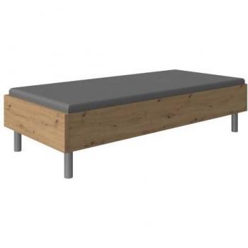 Bett WIMEX Artisan‑Eiche (H:46 cm / L:210 cm) – kein Kopfteil, ideal unter Fenster