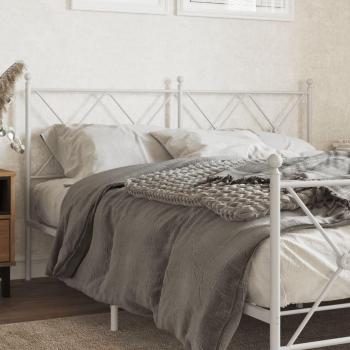 Tête de lit Vidaxl 150 cm, finition métallisée blanche