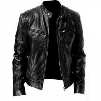 Chaqueta de poliuretano vintage para hombre