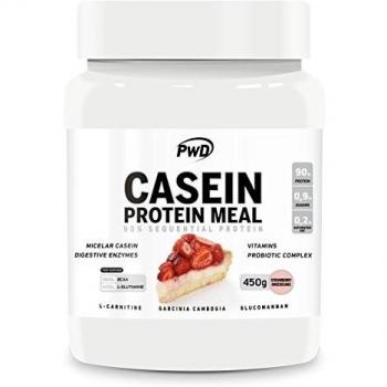 PWD Nutrition Proteína de Caseína Tarta Queso y Fresa 450g