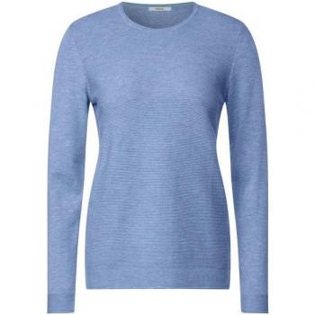 Cecil Strickpullover „Heather Real Blue“ – Rundhals