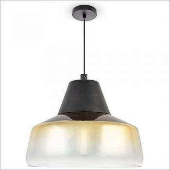 Suspension Design Verre Abat-Jour Or E27