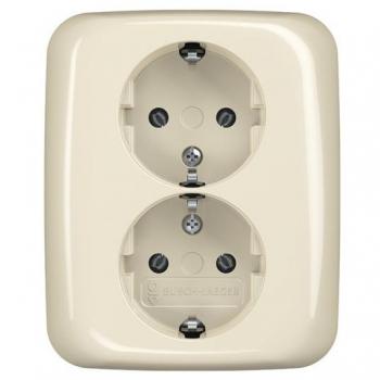 SCHUKO Double Socket Outlet 202 EUJ-212