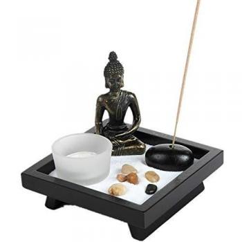 Thai Sitting Buddha Rattan Incense Gift Set