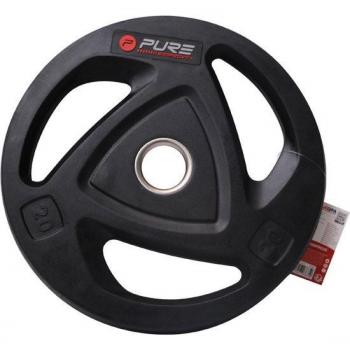 Disque de poids noir 20 kg Pure2Improve
