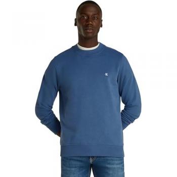 Blue Cotton Men Sweater