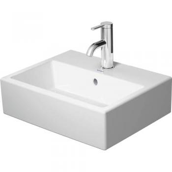 Meuble lavabo Duravit Vero Air blanc 45x35 cm avec trou pour robinetterie et trop-plein