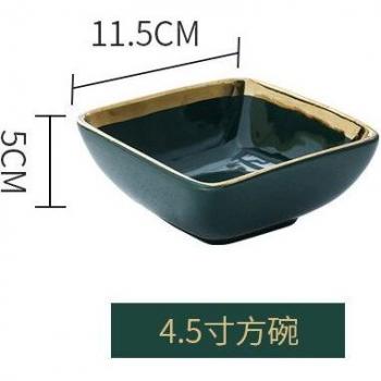 Golden Border Dark Green Dinner Plate