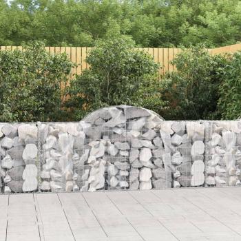 VidaXL Arched Gabion Baskets 2 pcs 78.7x11.8x31.5/39.4 Galvanized Iron
