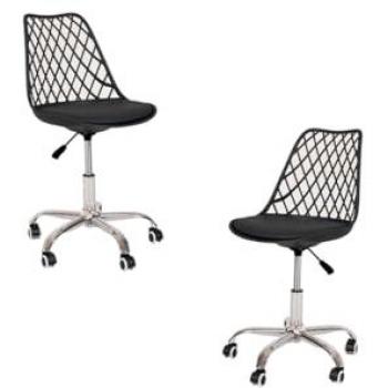 Doble Paquete de Sillas Mima Office Color Negro