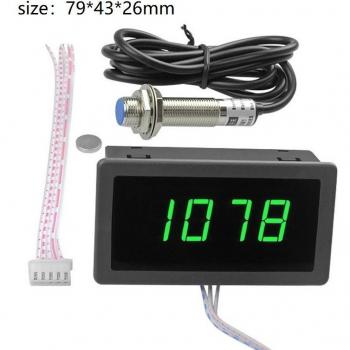 4-Digit RPM Gauge 8-24V with Hall Proximity Sensors