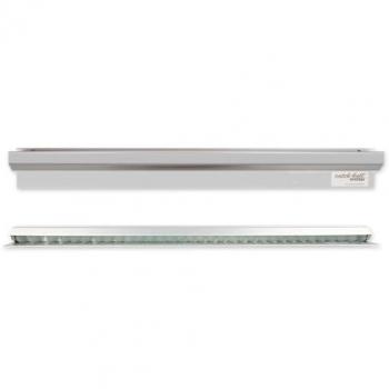 Catch-ball Infobord Powergrip Klemmleiste 50,0 cm silber selbstklebend, Wandmontage silber