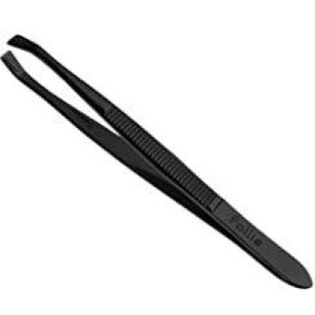 Eurostil 8 cm Pinzette für Depilation schwarz