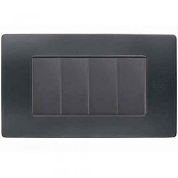 Placca Urmet Simon Nea 4 Moduli Nero Auckland 10804.04