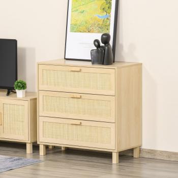 HOMCOM 3 Drawer Freestanding Chest of Drawers